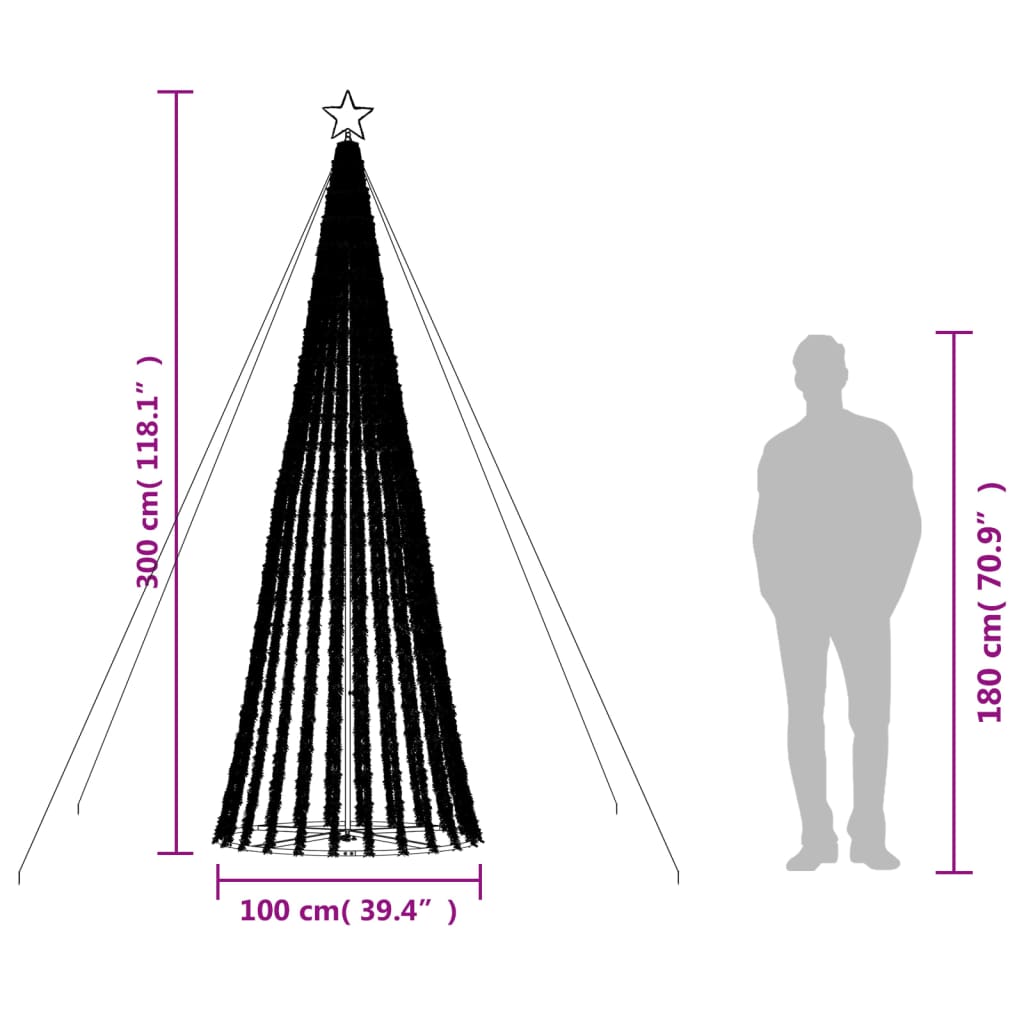 Led Weihnachtsbaum 688 Leds Warmweiß