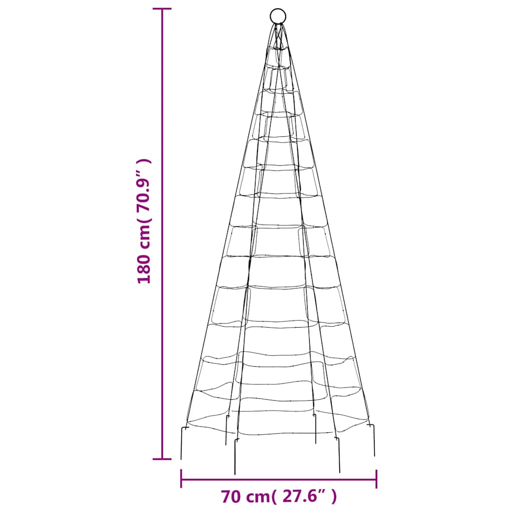 Led-Weihnachtsbaum 200 Leds Warmweiß