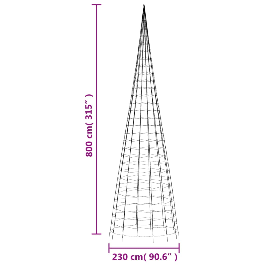Led-Weihnachtsbaum 3000 Leds Kaltweiß