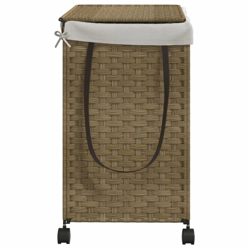 Wäschekorb Mit Rollen 60X35X60,5 Cm Rattan