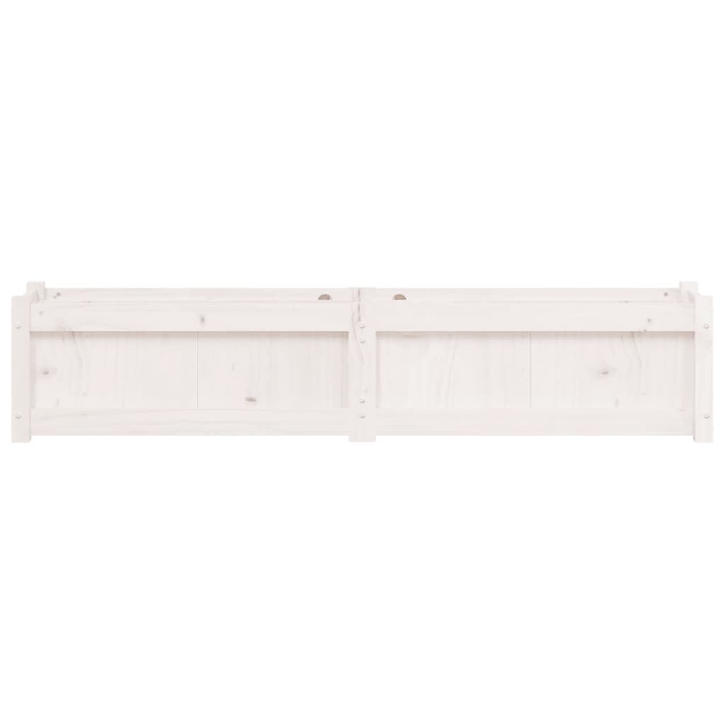 Pflanzkübel Weiß 150X31X31 Cm Massivholz Kiefer