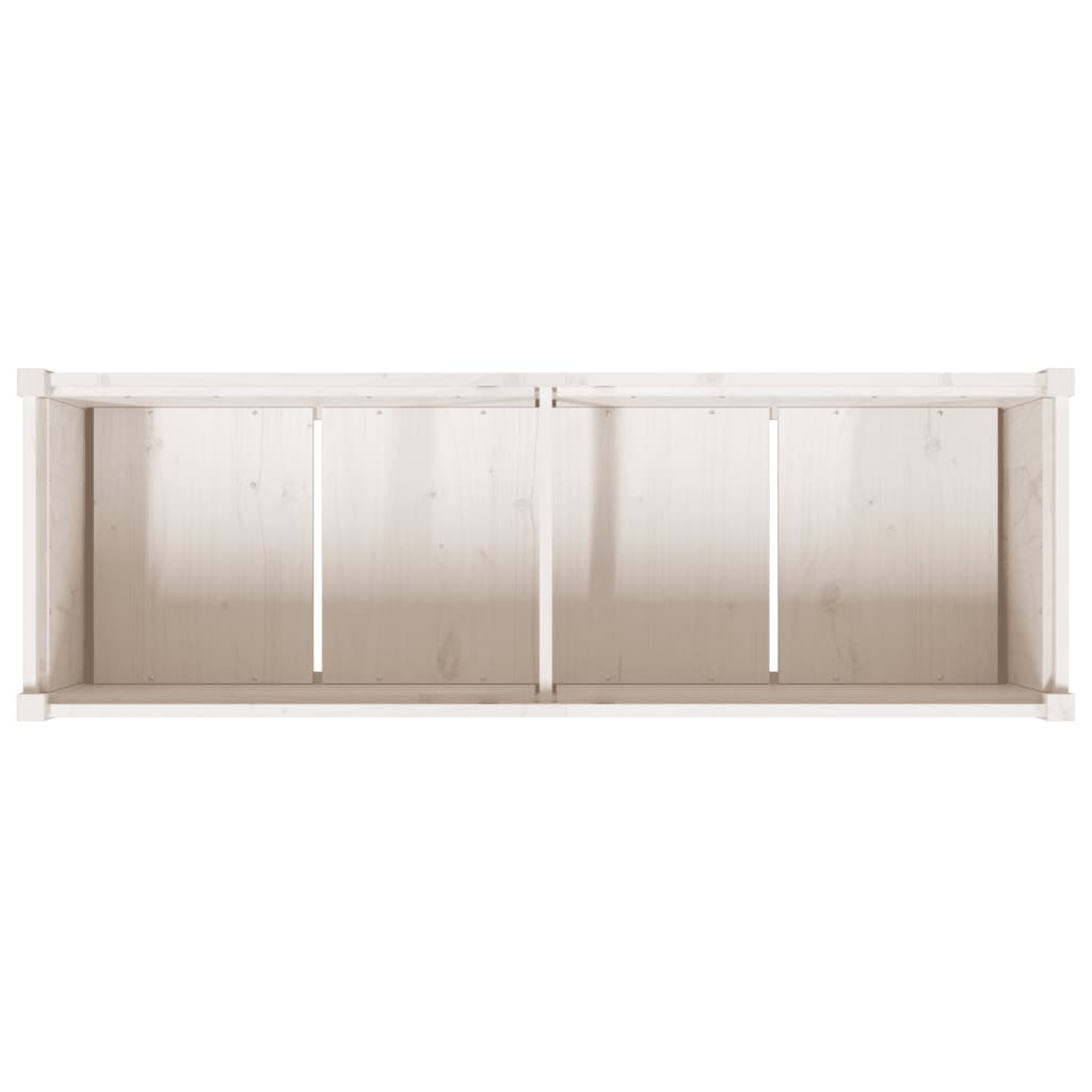 Pflanzkübel Weiß 150X50X70 Cm Massivholz Kiefer