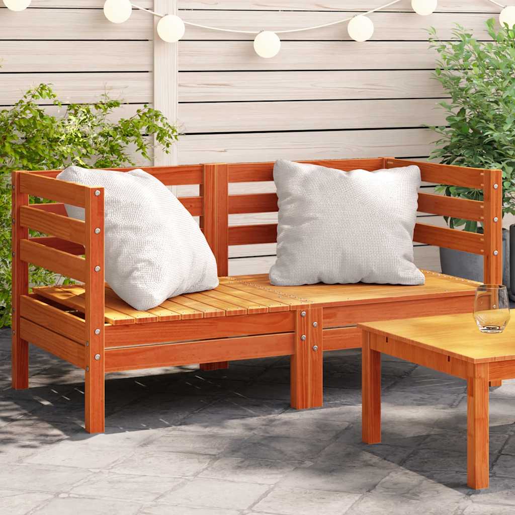 Garten-Mittelsofas 2 Stk. Massivholz Kiefer