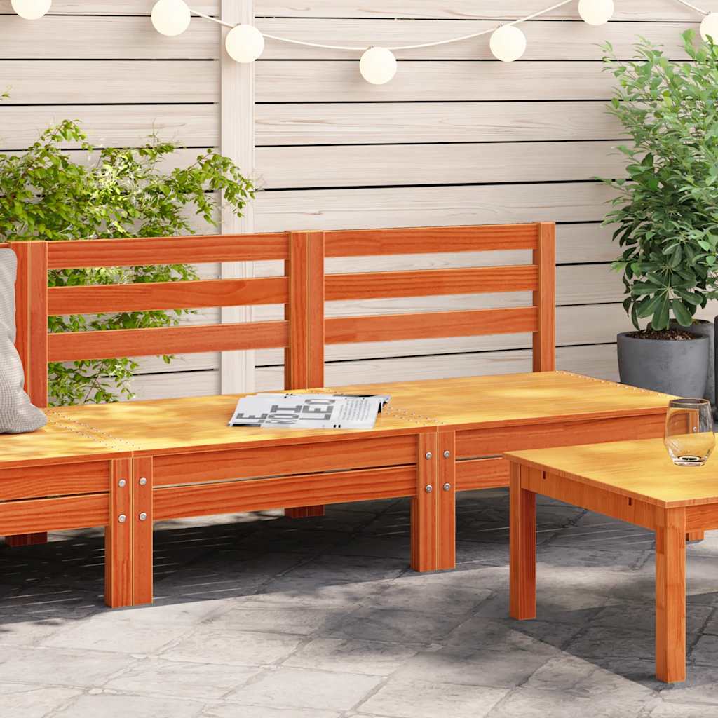 Garten-Mittelsofas 2 Stk. Massivholz Kiefer