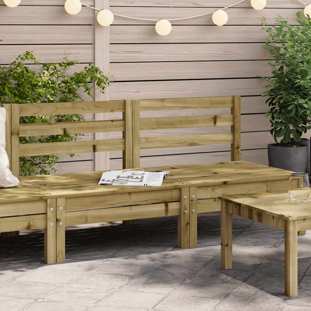 Garten-Mittelsofas 2 Stk. Massivholz Kiefer