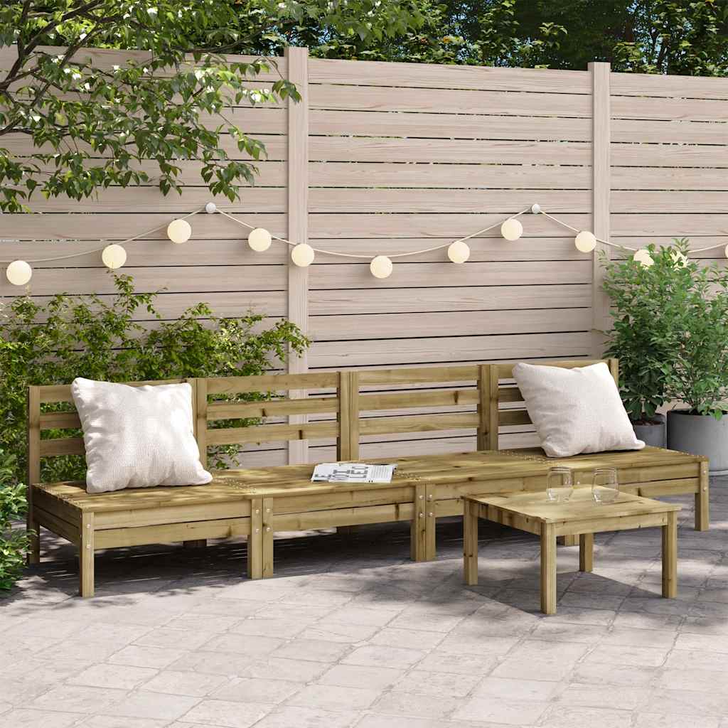 Garten-Mittelsofas 2 Stk. Massivholz Kiefer