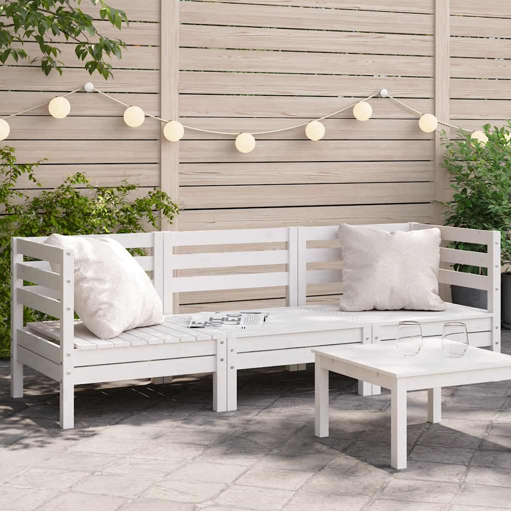 Garten-Mittelsofas 2 Stk. Massivholz Kiefer