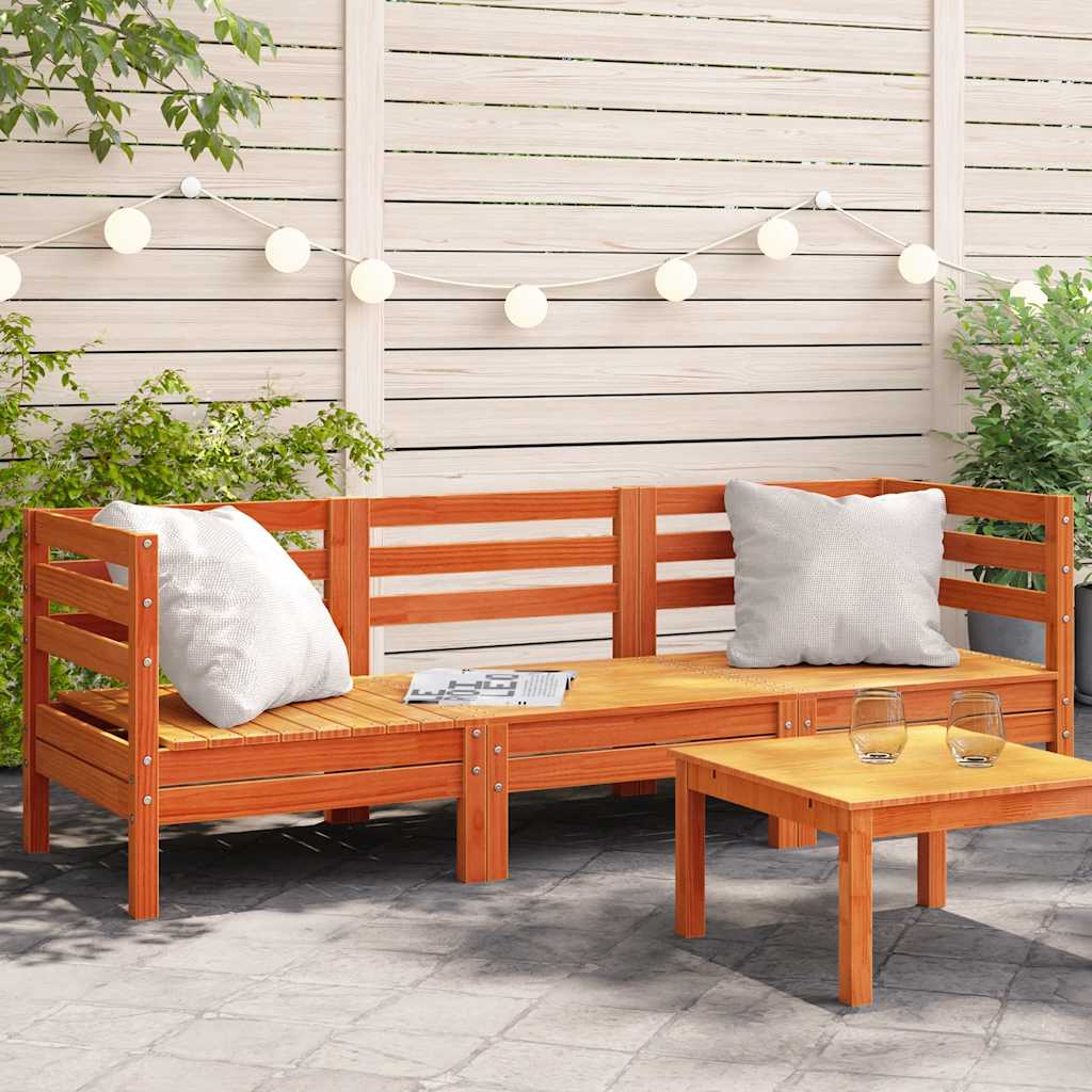 Garten-Mittelsofas 2 Stk. Massivholz Kiefer