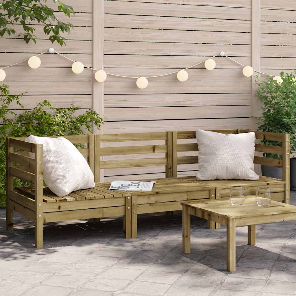 Garten-Mittelsofas 2 Stk. Massivholz Kiefer