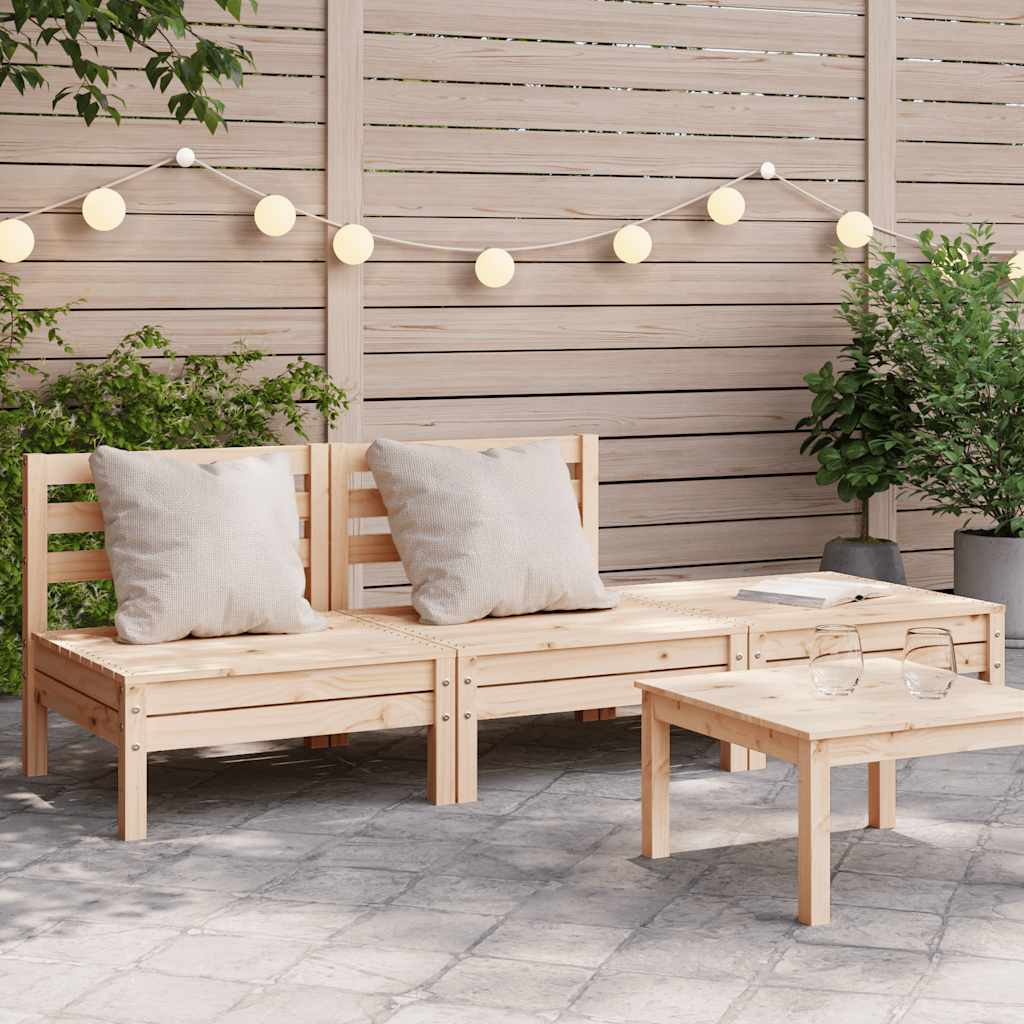Garten-Mittelsofas 2 Stk. Massivholz Kiefer