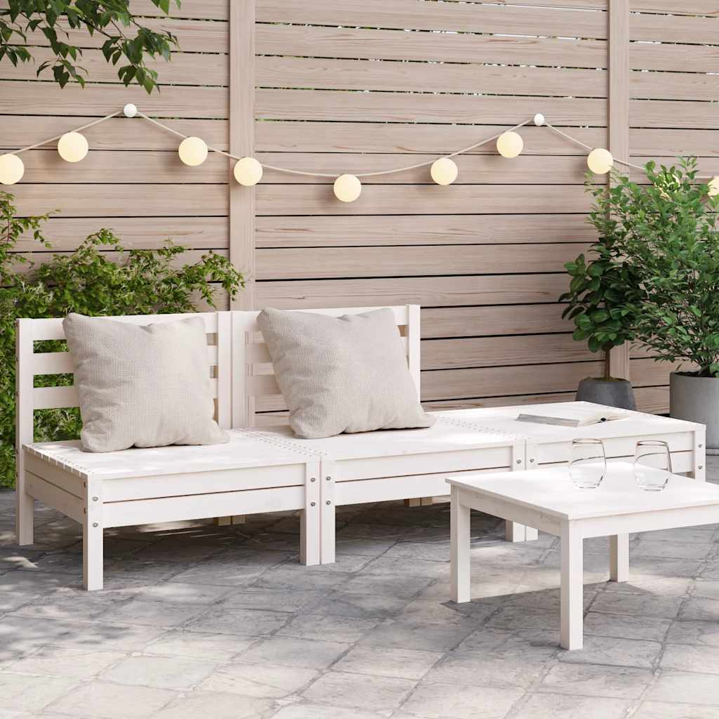 Garten-Mittelsofas 2 Stk. Massivholz Kiefer