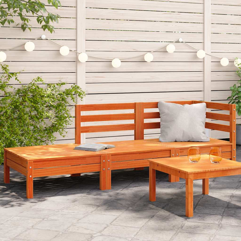 Garten-Mittelsofas 2 Stk. Massivholz Kiefer