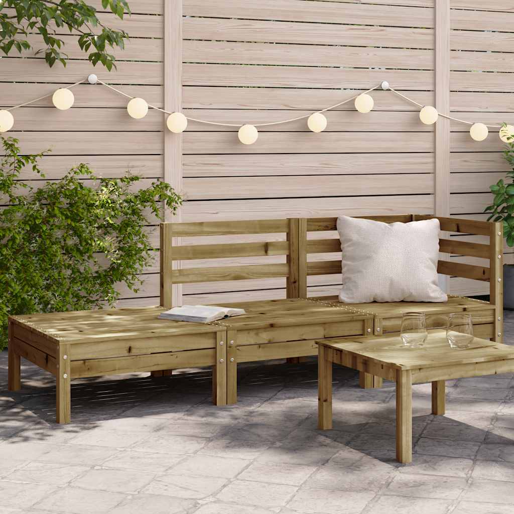 Garten-Mittelsofas 2 Stk. Massivholz Kiefer
