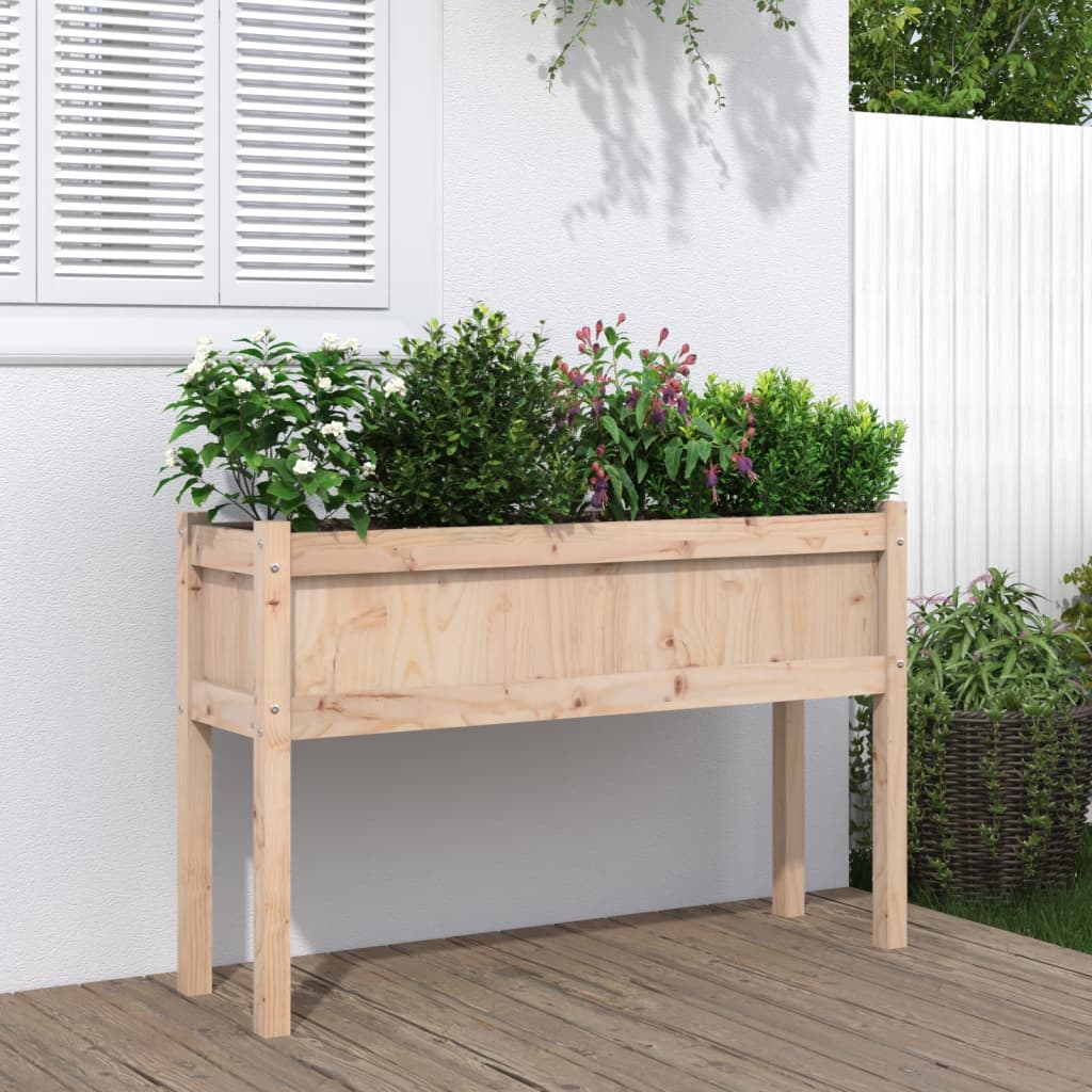 Pflanzkübel 2 Stk. Mit Beinen Kiefernholz Imprägniert