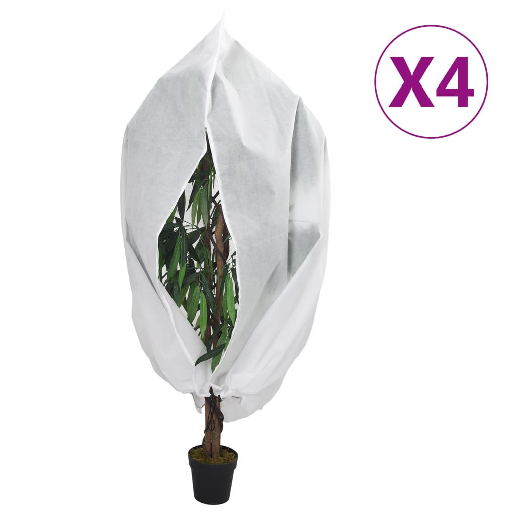 Wintervlies Mit Reißverschluss 2 Stk. 70 G/M² 1X1,55 M Weiß