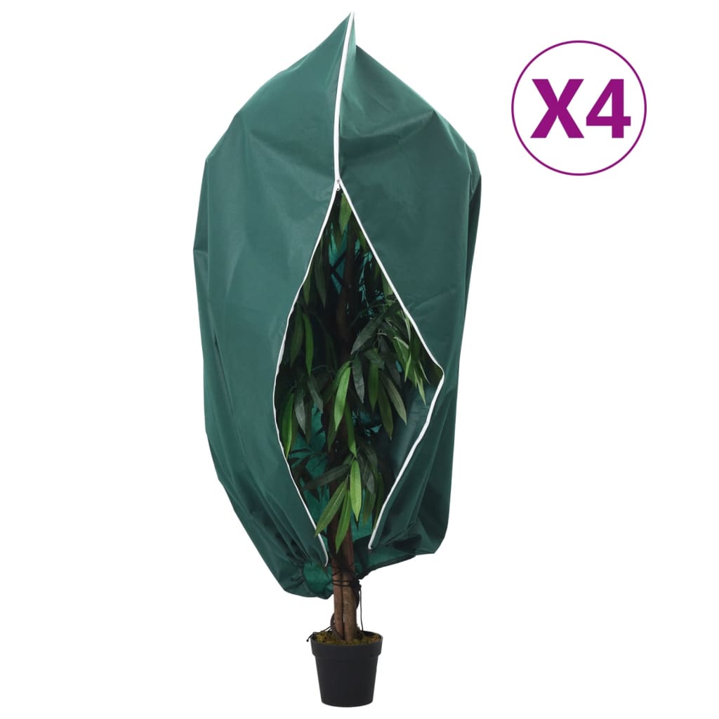 Wintervlies Mit Reißverschluss 2 Stk. 70 G/M² 1,55X1,55 M Grün