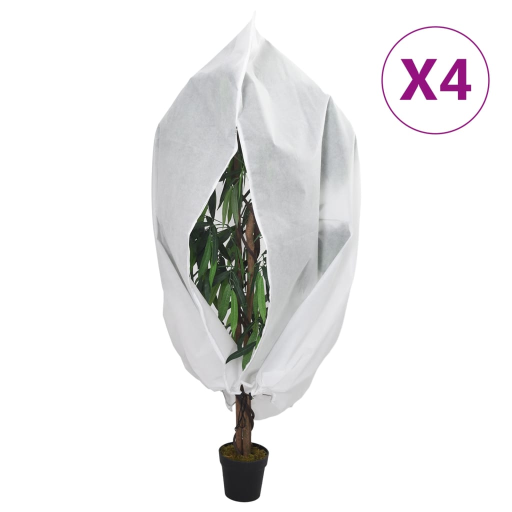Wintervlies Mit Reißverschluss 2 Stk. 70 G/M² 1X1,55 M Weiß