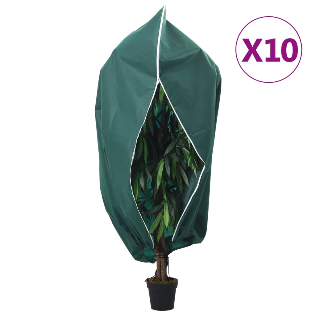 Wintervlies Mit Reißverschluss 2 Stk. 70 G/M² 1,55X1,55 M Grün