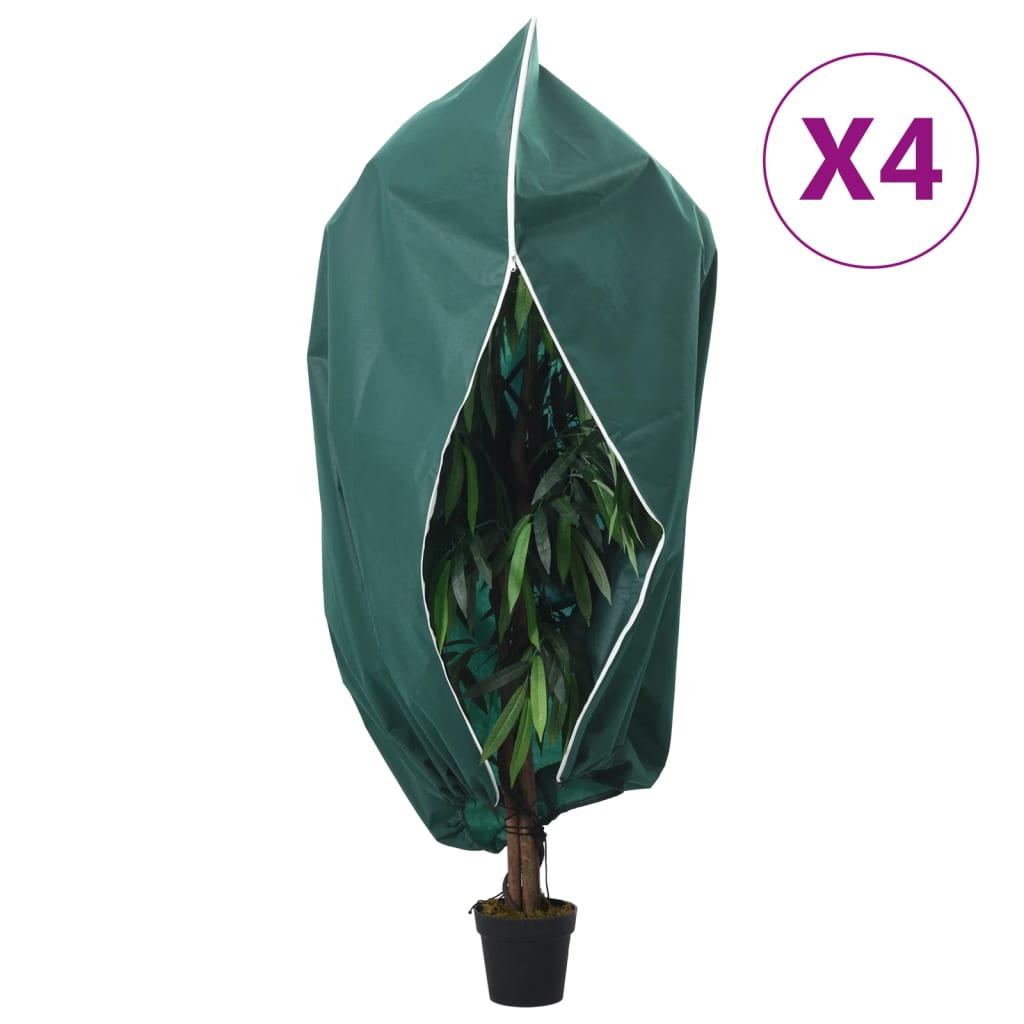 Wintervlies Mit Reißverschluss 2 Stk. 70 G/M² 1,55X1,55 M Grün