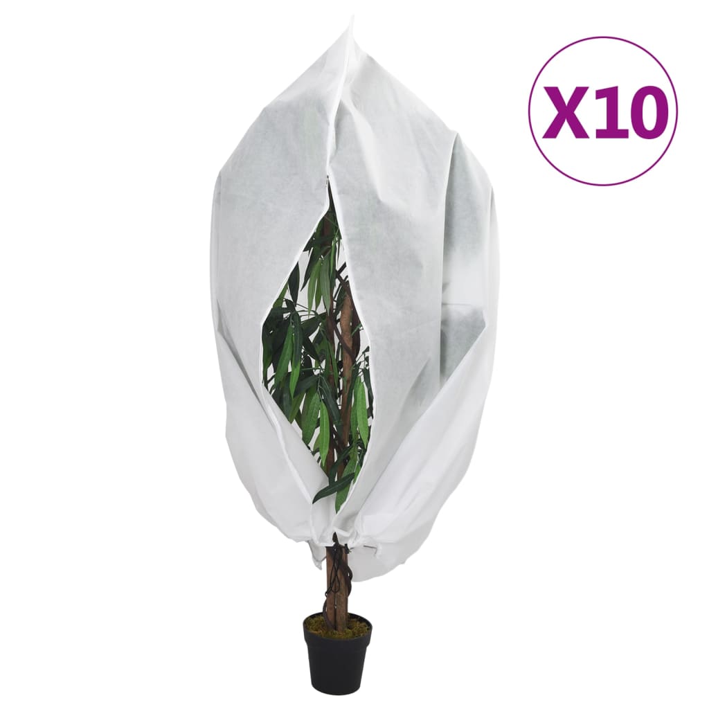 Wintervlies Mit Reißverschluss 2 Stk. 70 G/M² 1X1,55 M Weiß