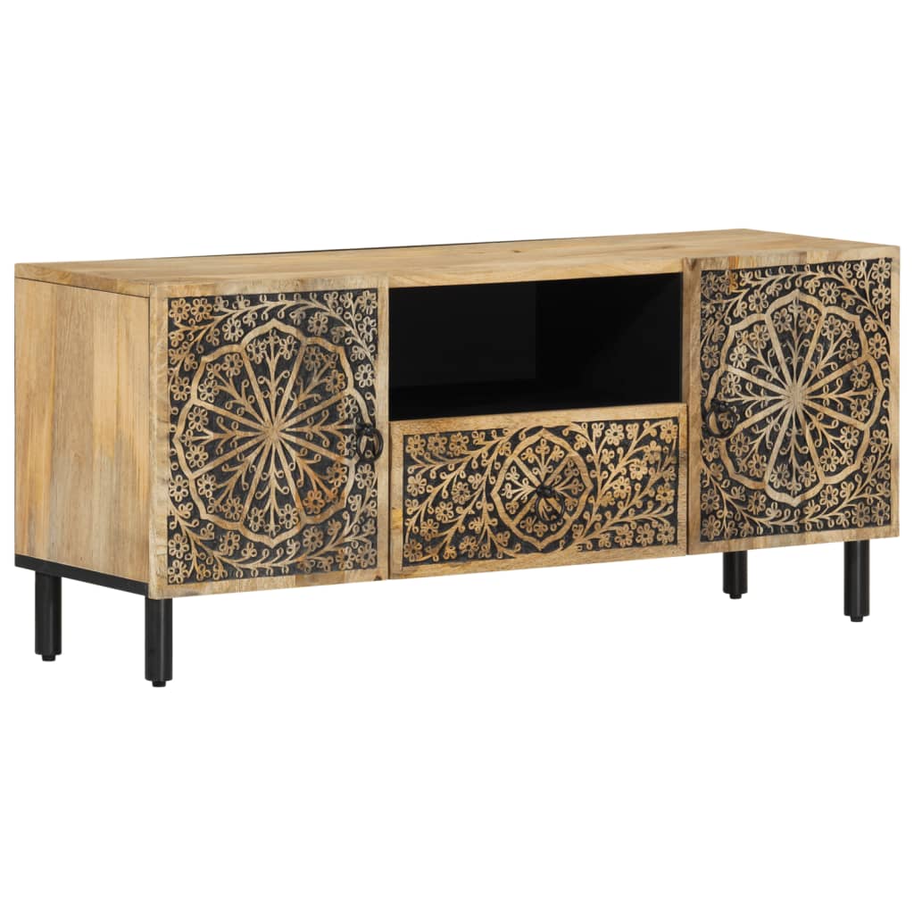 Tv-Schrank 105X33X46 Cm Massivholz Mango