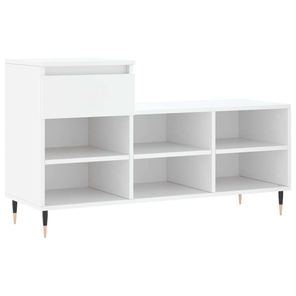 Schuhregal 102X36X60 Cm Holzwerkstoff Weiß