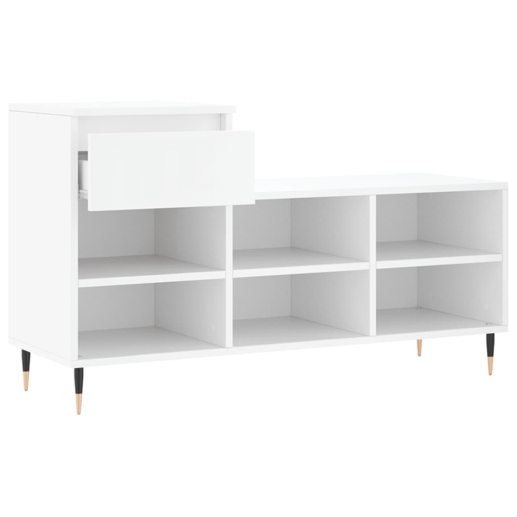 Schuhregal 102X36X60 Cm Holzwerkstoff Weiß
