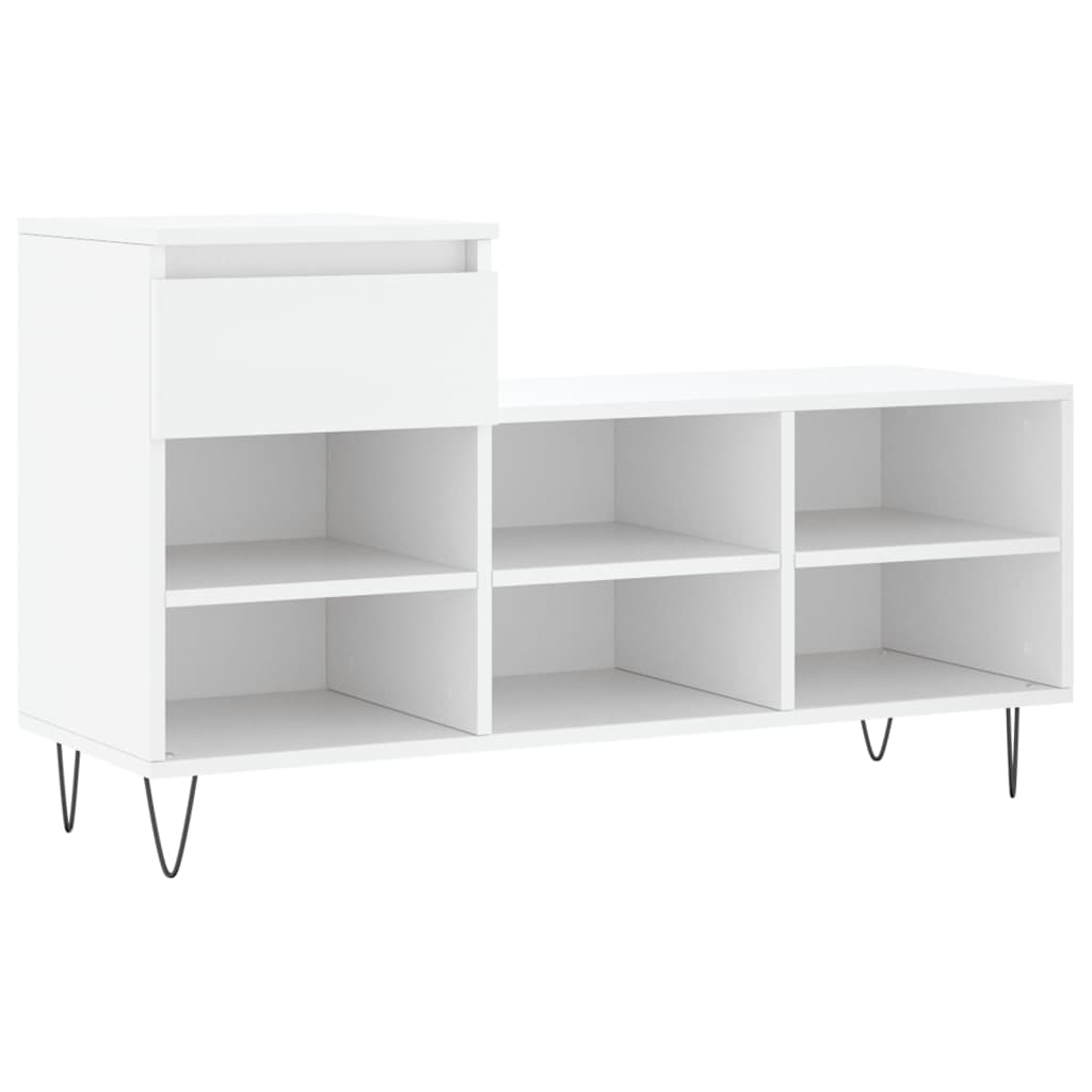 Schuhregal 102X36X60 Cm Holzwerkstoff Weiß