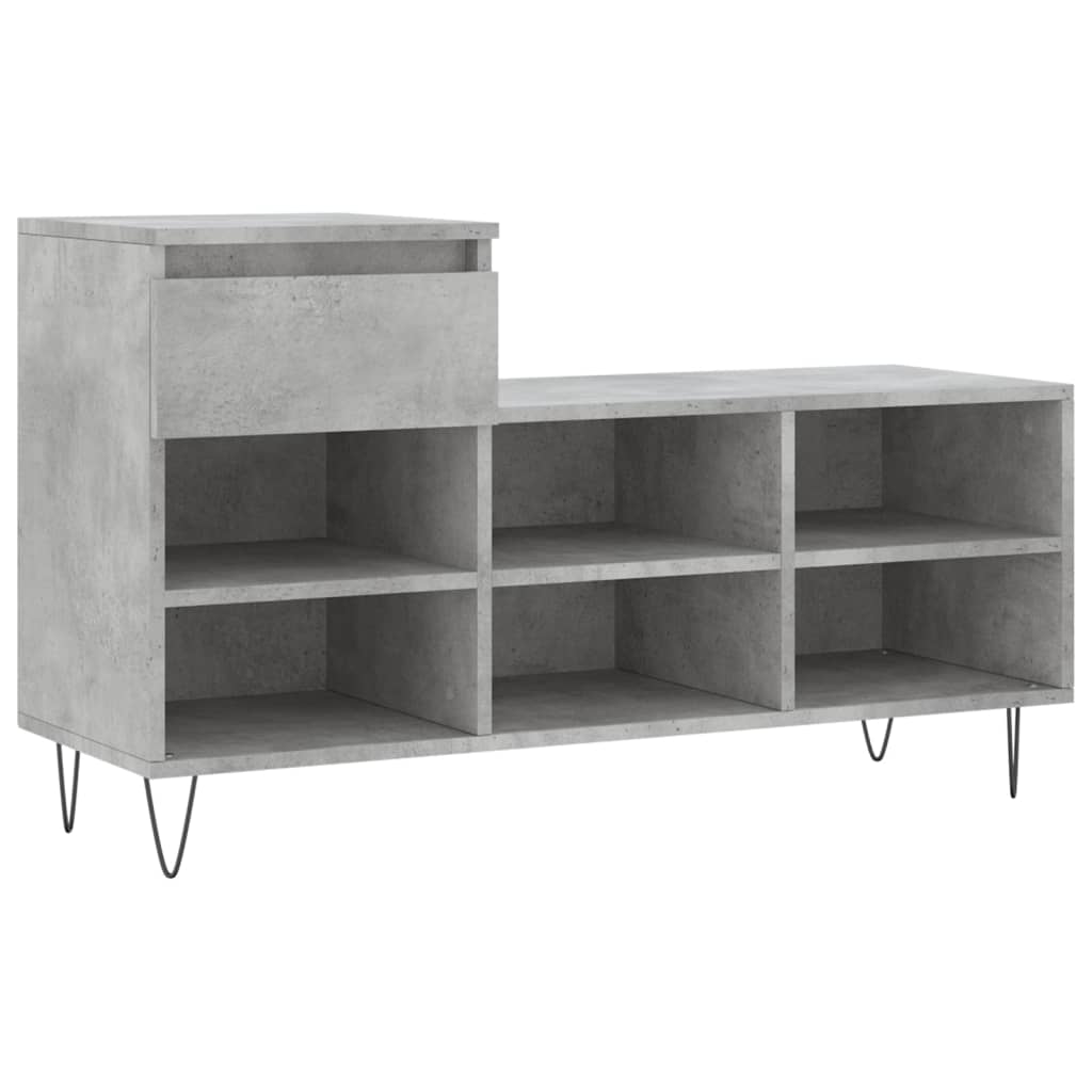Schuhregal 102X36X60 Cm Holzwerkstoff Betongrau