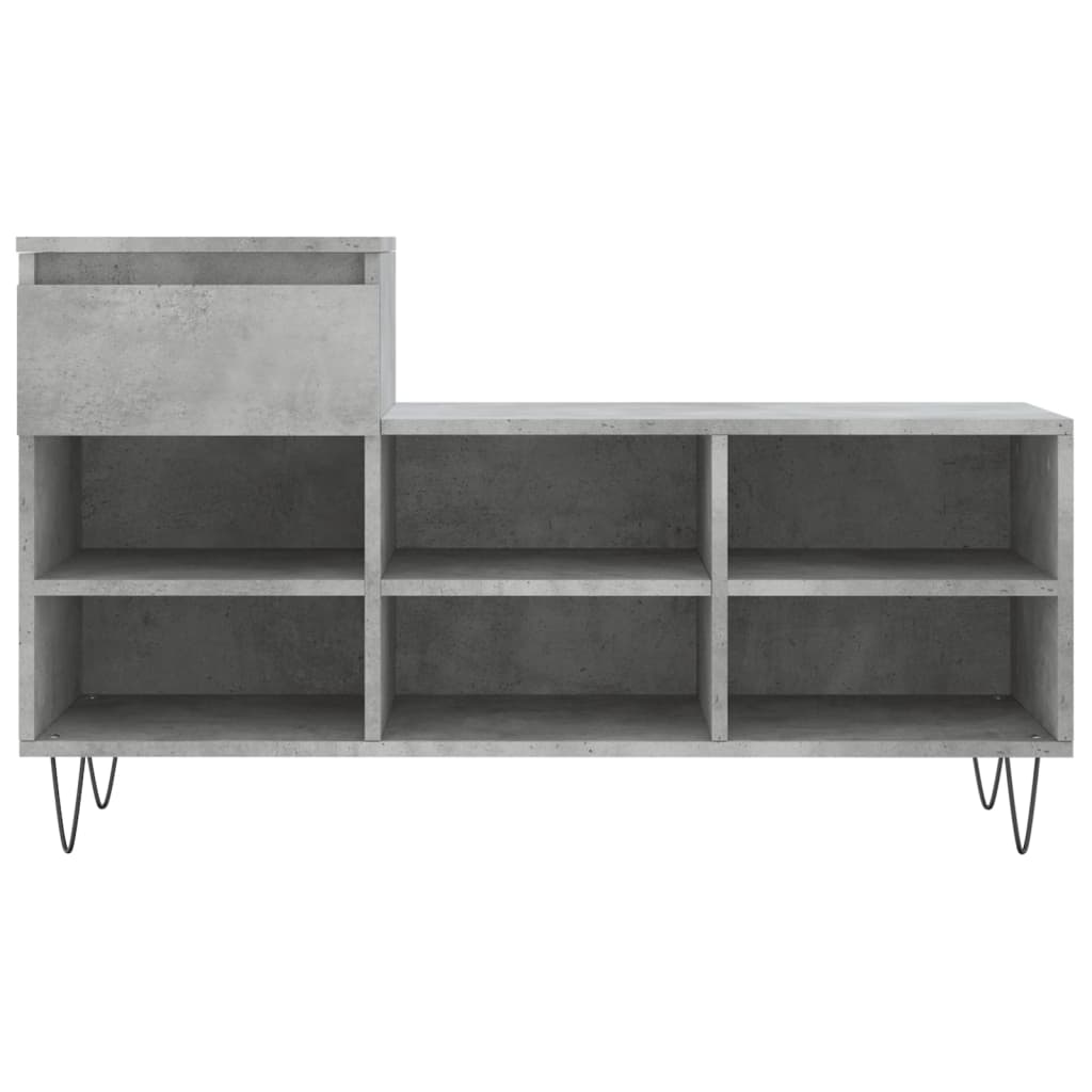 Schuhregal 102X36X60 Cm Holzwerkstoff Betongrau