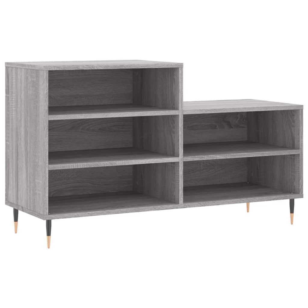 Schuhregal 102X36X60 Cm Holzwerkstoff Grau Sonoma