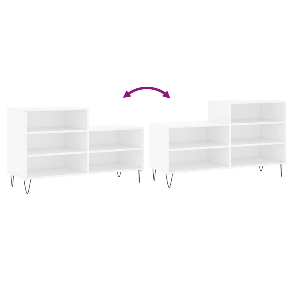 Schuhregal 102X36X60 Cm Holzwerkstoff Weiß