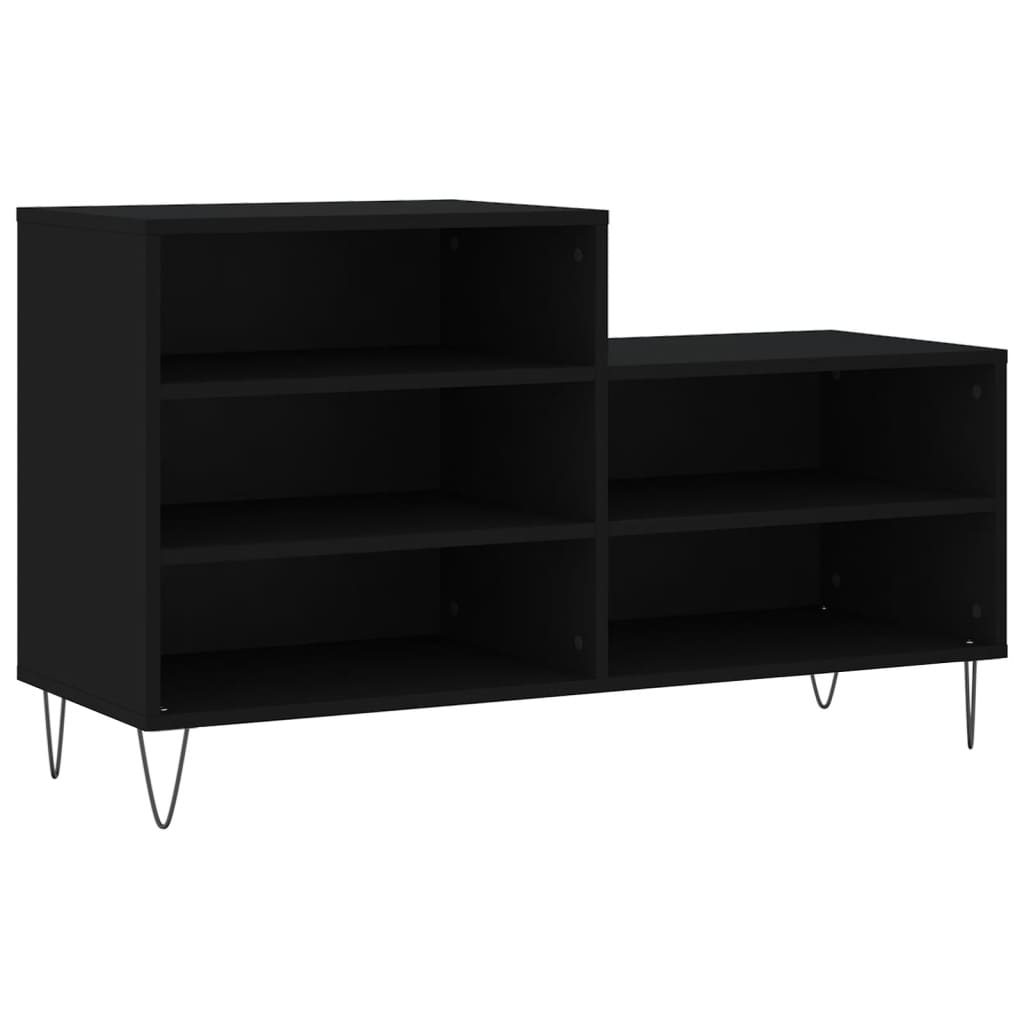 Schuhregal 102X36X60 Cm Holzwerkstoff Schwarz