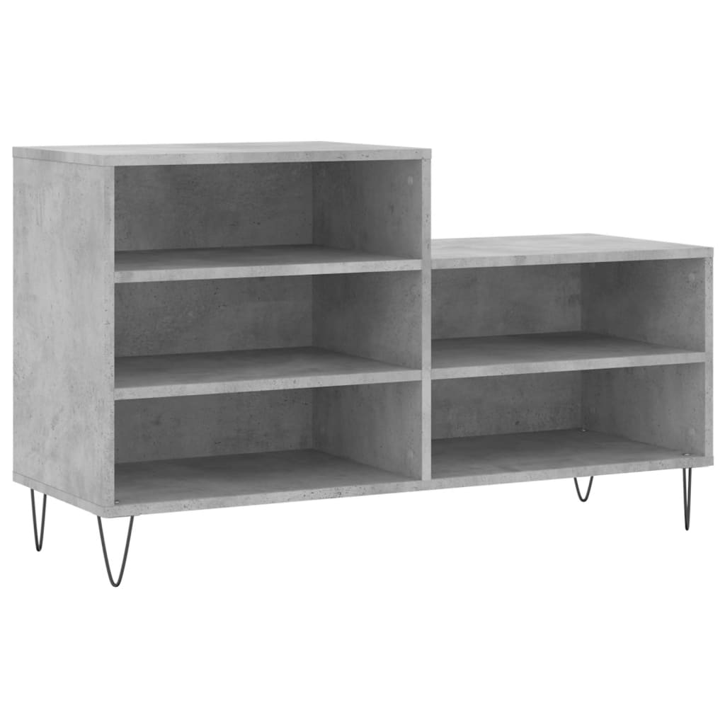 Schuhregal 102X36X60 Cm Holzwerkstoff Betongrau