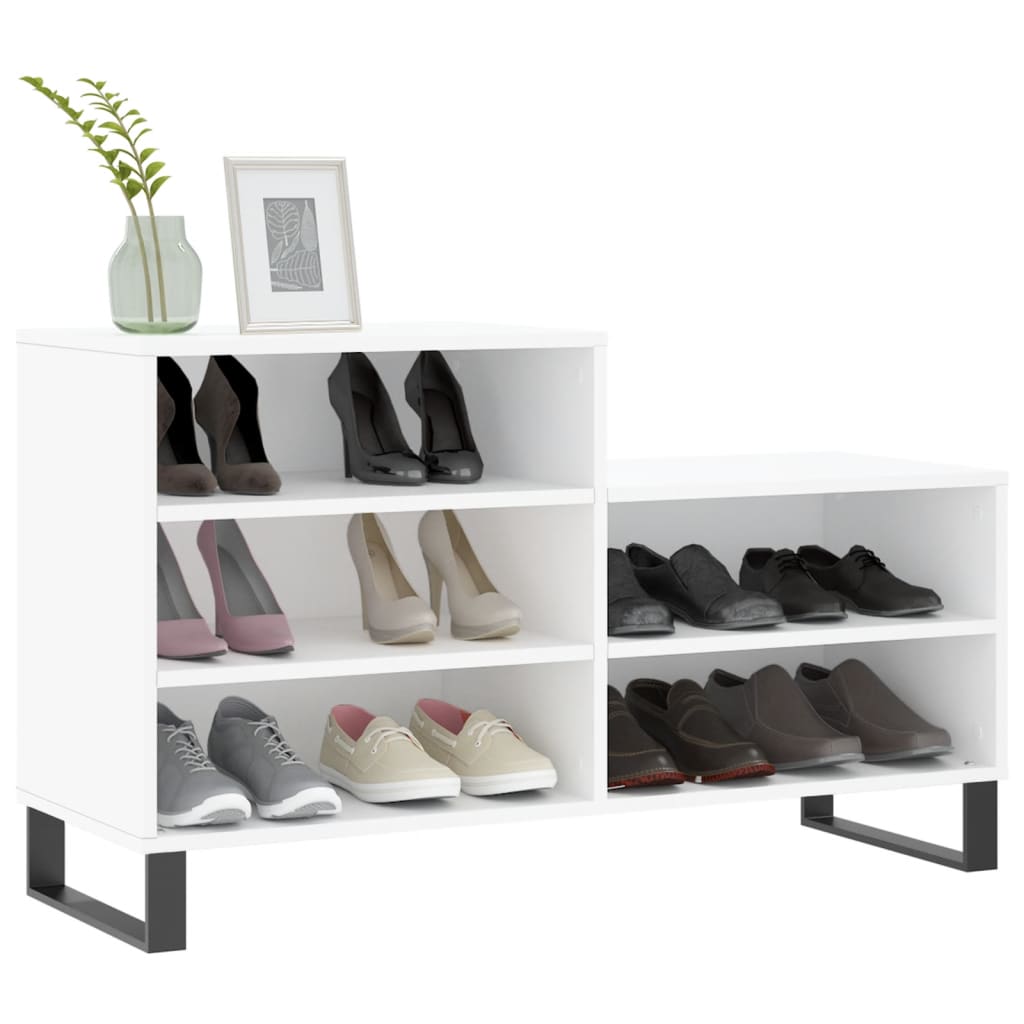 Schuhregal 102X36X60 Cm Holzwerkstoff Weiß