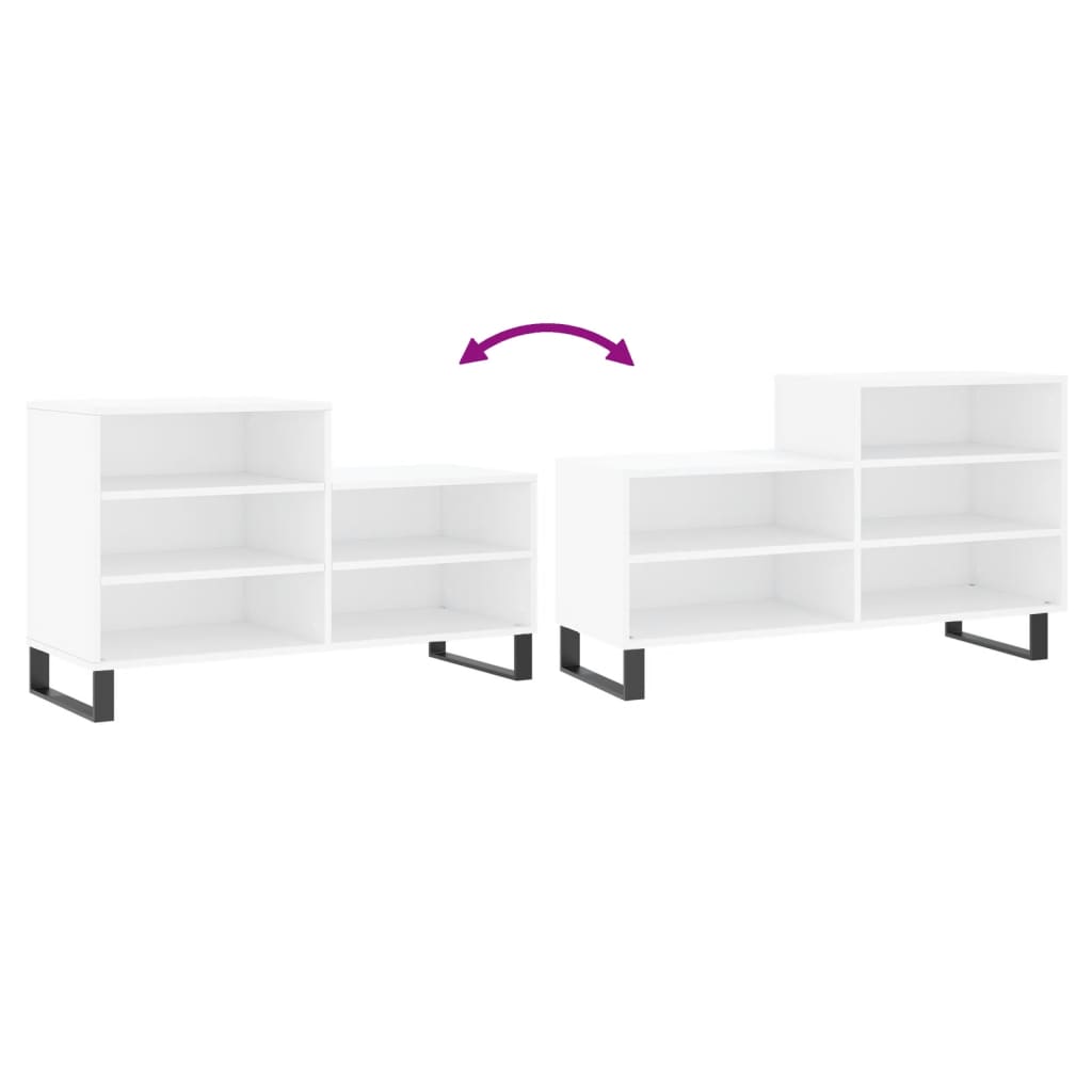 Schuhregal 102X36X60 Cm Holzwerkstoff Weiß