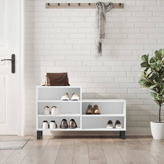 Schuhregal 102X36X60 Cm Holzwerkstoff Weiß