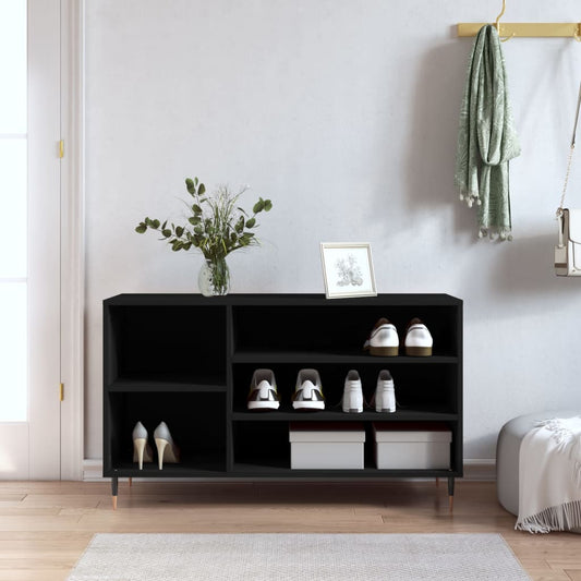 Schuhregal 102X36X60 Cm Holzwerkstoff Schwarz