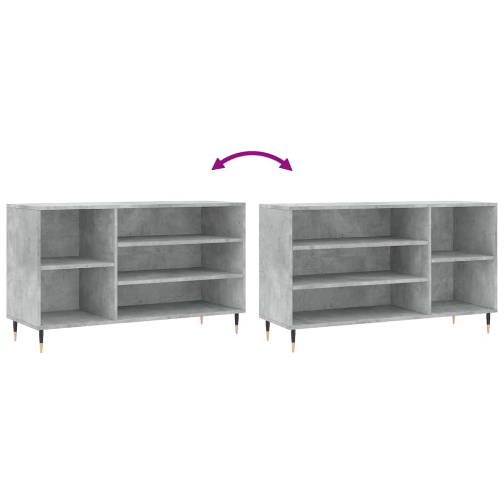 Schuhregal 102X36X60 Cm Holzwerkstoff Betongrau
