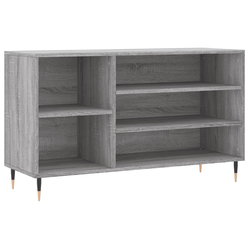 Schuhregal 102X36X60 Cm Holzwerkstoff Grau Sonoma