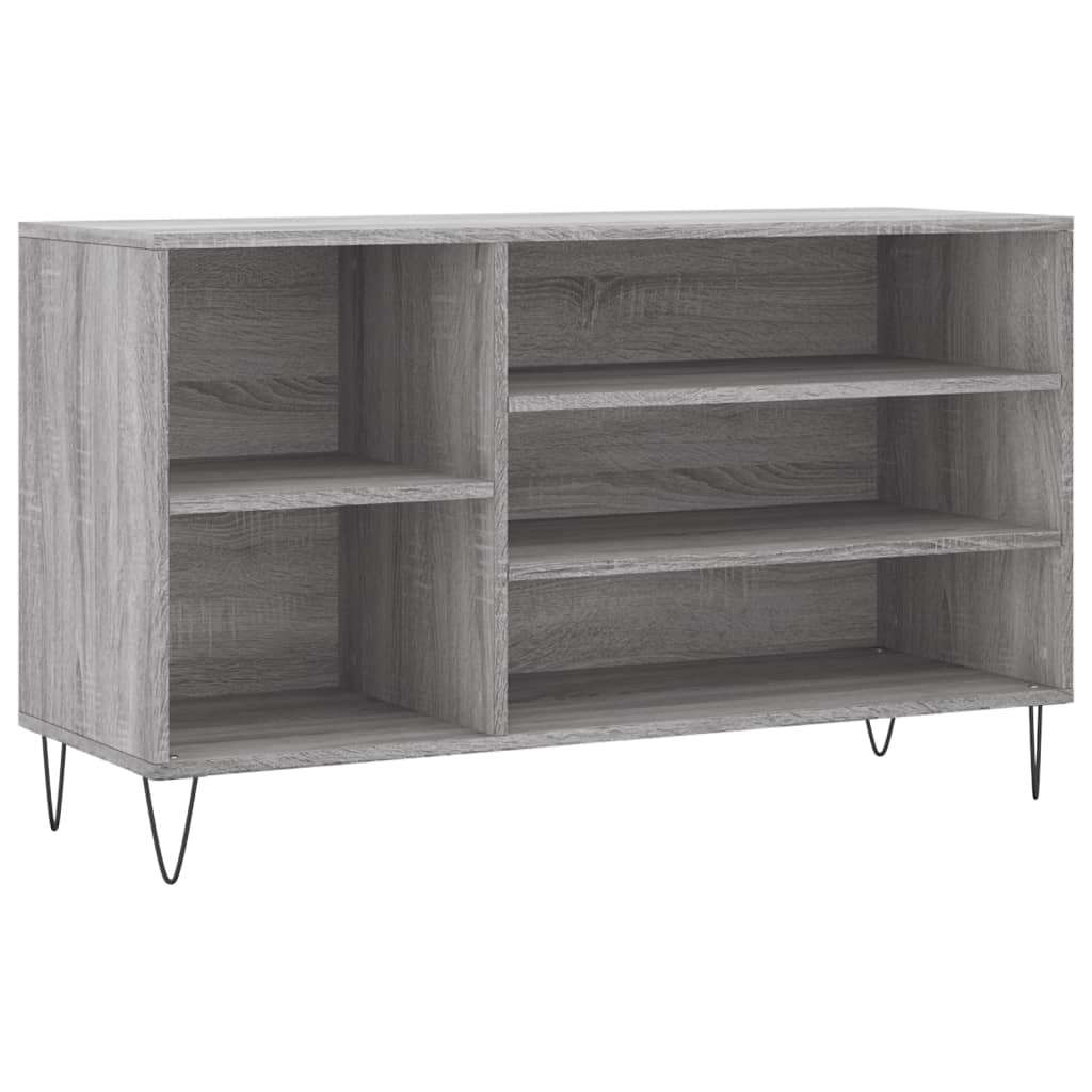 Schuhregal 102X36X60 Cm Holzwerkstoff Grau Sonoma