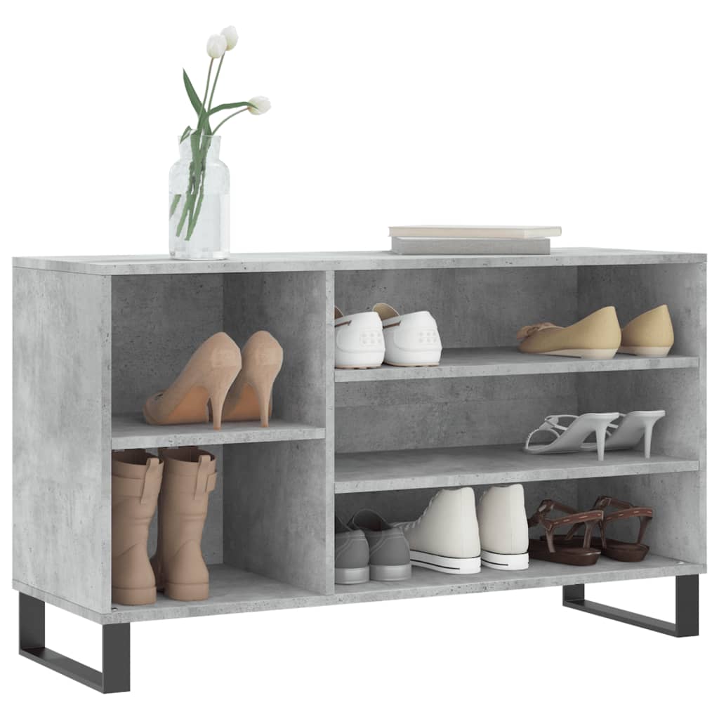 Schuhregal 102X36X60 Cm Holzwerkstoff Betongrau