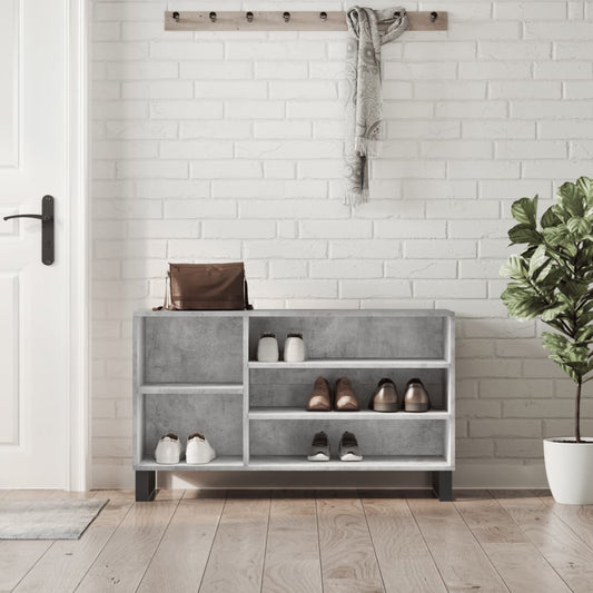 Schuhregal 102X36X60 Cm Holzwerkstoff Betongrau