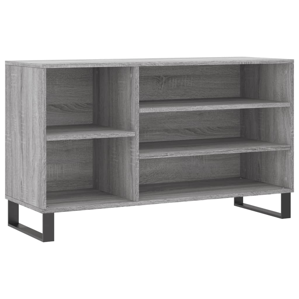 Schuhregal 102X36X60 Cm Holzwerkstoff Grau Sonoma