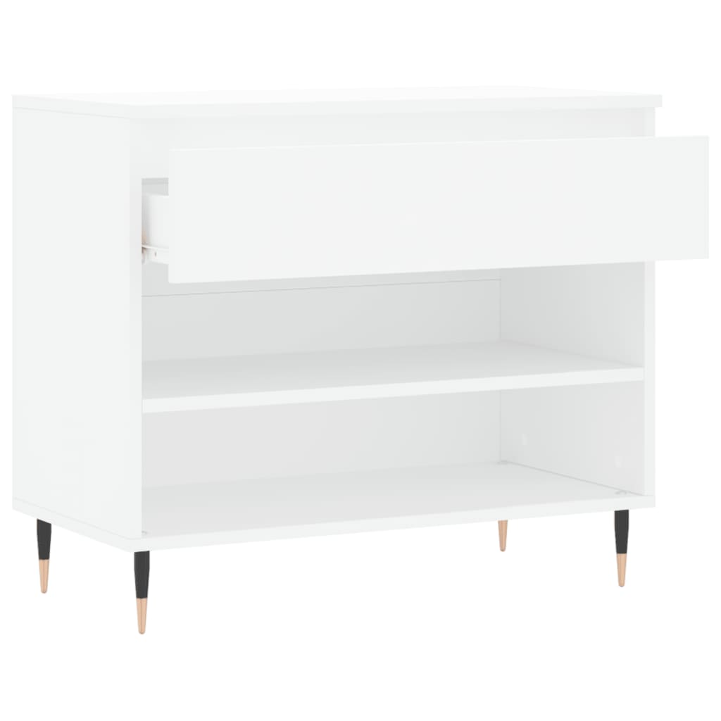 Schuhregal 70X36X60 Cm Holzwerkstoff Weiß
