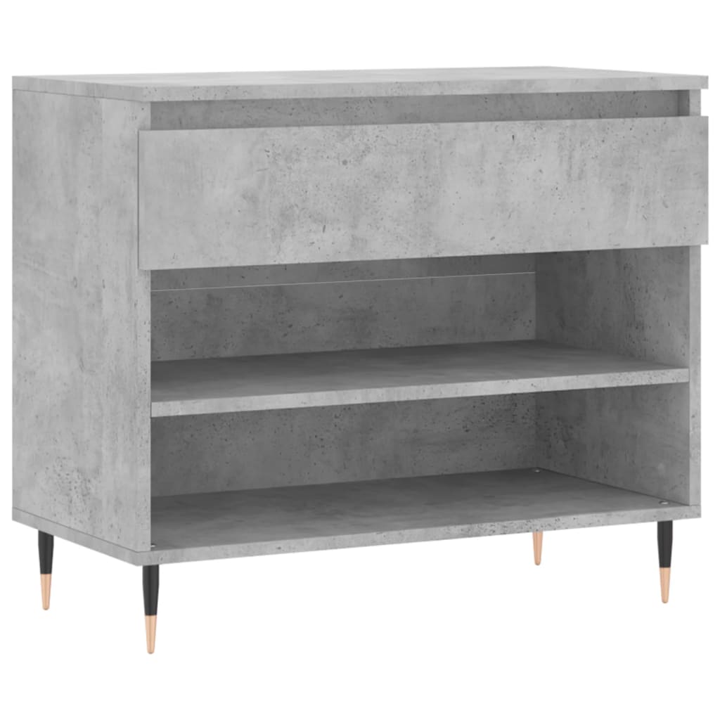 Schuhregal 70X36X60 Cm Holzwerkstoff Betongrau