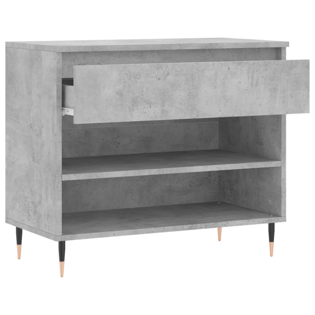 Schuhregal 70X36X60 Cm Holzwerkstoff Betongrau