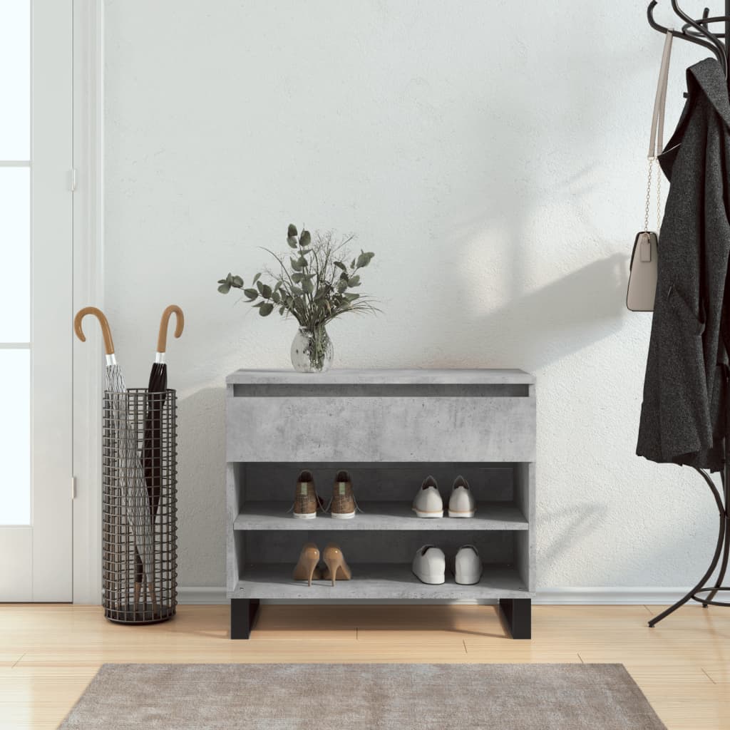 Schuhregal 70X36X60 Cm Holzwerkstoff Betongrau