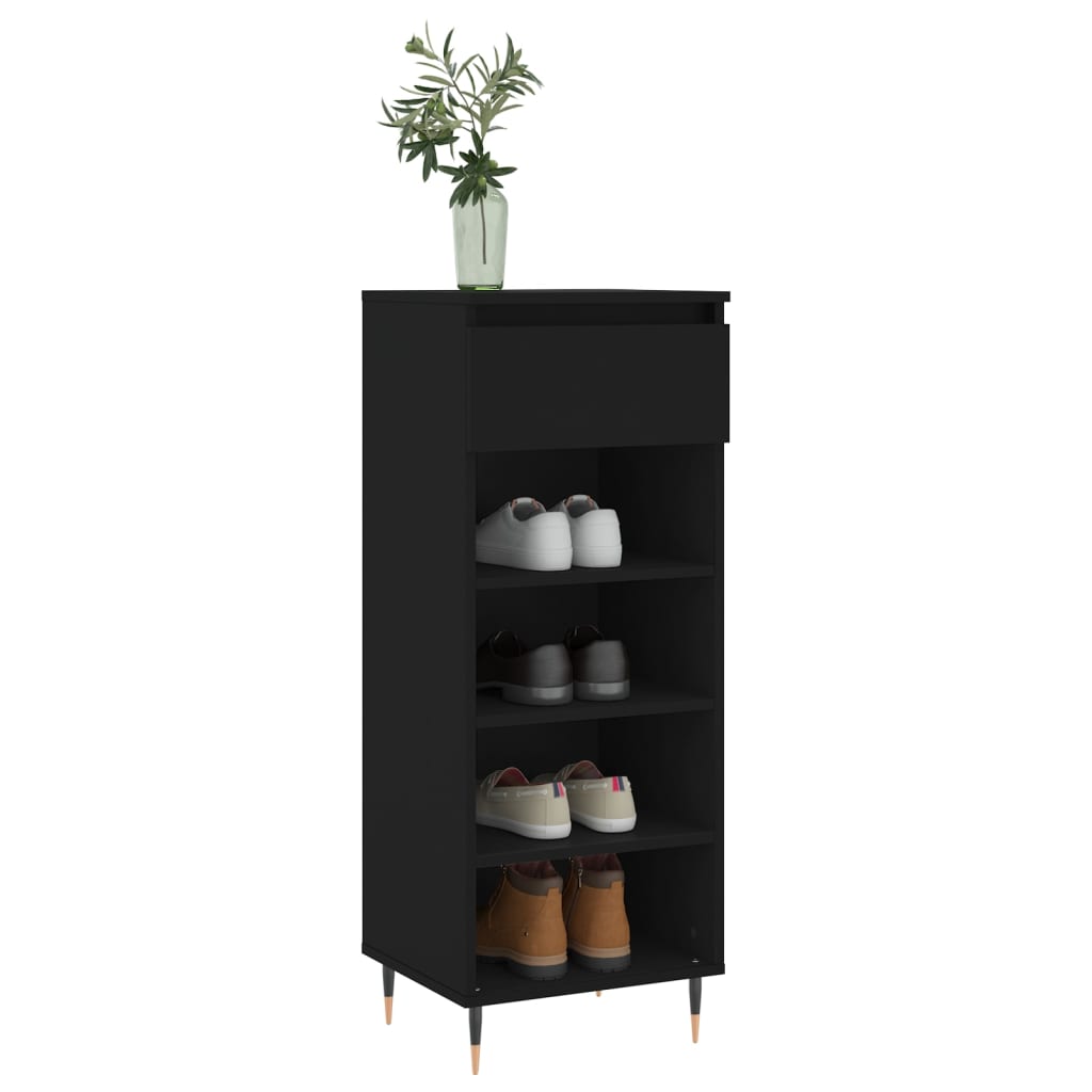 Schuhschrank 40X36X105 Cm Holzwerkstoff Schwarz