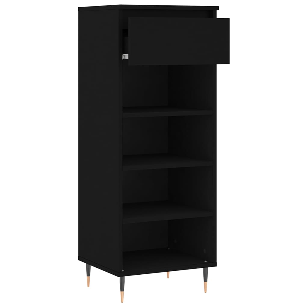 Schuhschrank 40X36X105 Cm Holzwerkstoff Schwarz